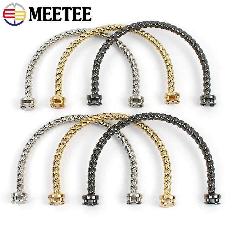 3/80Pcs Metal Bag Handles Handbag Frame Rings Buckle DIY Bags Strap Purses Clasp Luggage Replacement Hardware Accessories