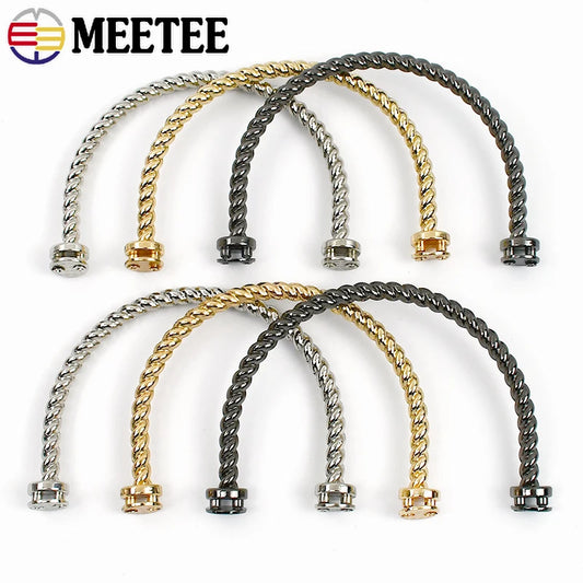 3/80Pcs Metal Bag Handles Handbag Frame Rings Buckle DIY Bags Strap Purses Clasp Luggage Replacement Hardware Accessories