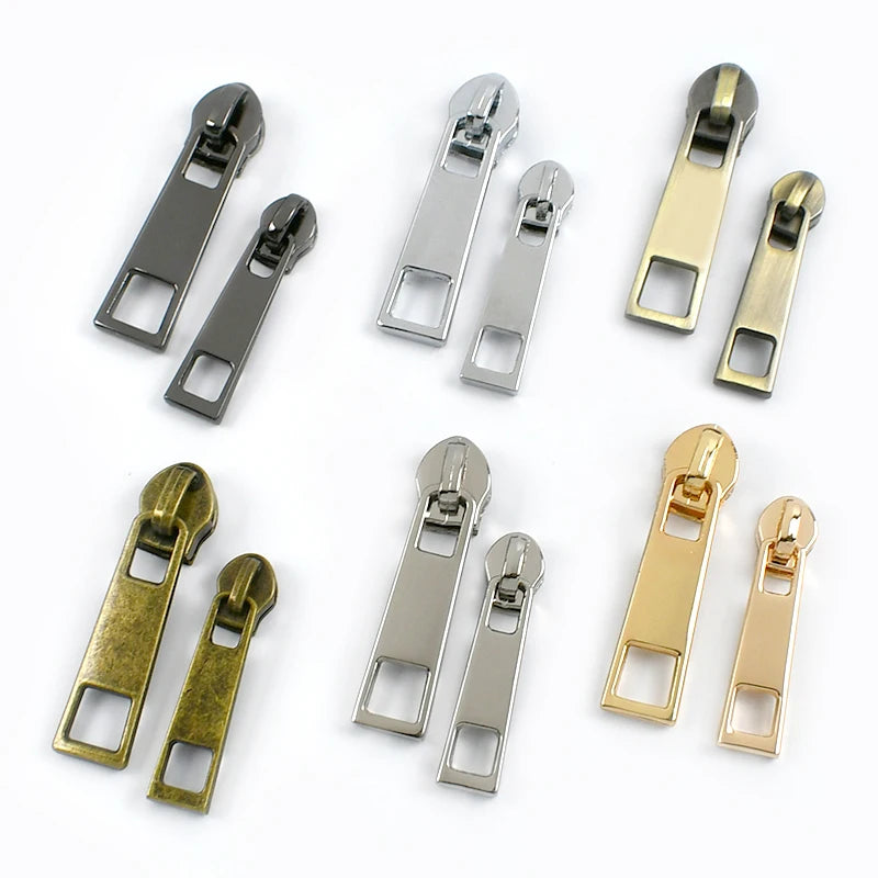 50/100Pcs 3# 5# Zipper Sliders for Nylon Zippers Bags Clothes Zips Auto Lock Zipp Pull Heads Repair Kit DIY Sewing Accessories