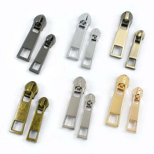 50/100Pcs 3# 5# Zipper Sliders for Nylon Zippers Bags Clothes Zips Auto Lock Zipp Pull Heads Repair Kit DIY Sewing Accessories