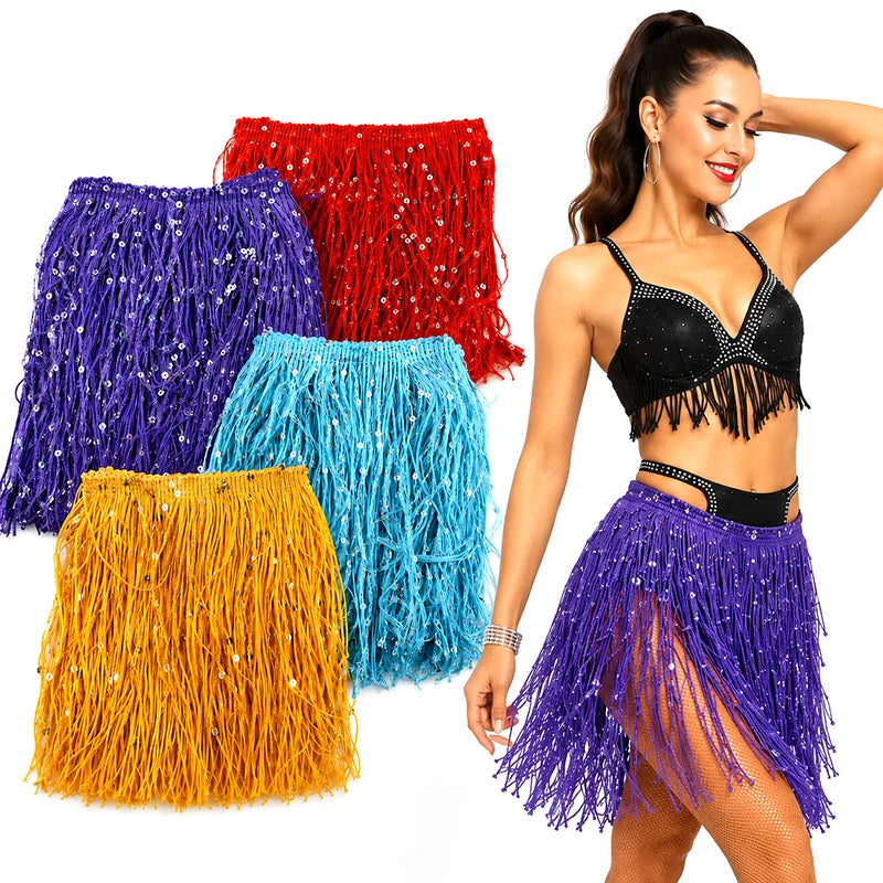 2/60Meters Meetee 20cm Sequin Tassel Fringe Lace Trim Dress Decoration Sewing Fringes Trimming Latin Stage Costume Tassels Ribbon