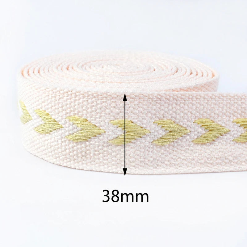 3/100Meters 38/50mm Polyester Jacquard Webbing Tapes Thick Ribbon Bag Strap Belt for DIY Clothes Bias Binding Sewing Accessories