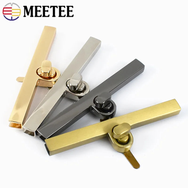 3/120Pcs Metal Twist Turn Locks Buckle Handbag Rectangle Closure Buckles Women Bag Purse Kisss Clasp DIY Hardware Accessories
