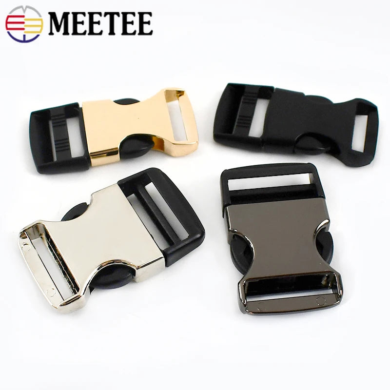 8/200pcs 19/25/32/38mm Metal Plastic Side Quick Release Buckles Luggage Belt Buckle DIY Clothes Dog Collar Webbing Clasp Accessories