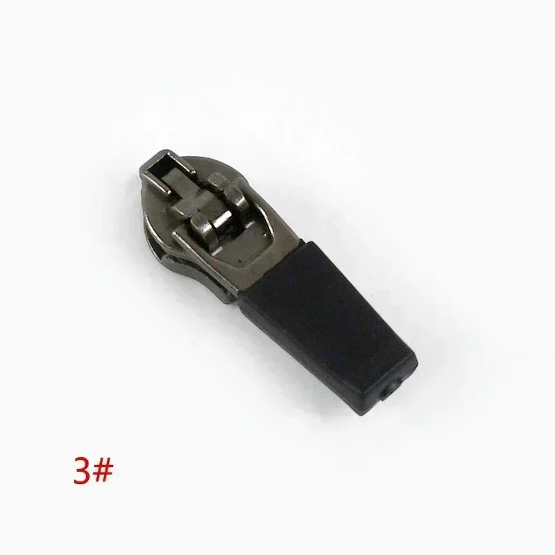 30/500Pcs Nylon Zip Slider Puller Reversed Zipper Head for Invisible Waterproof Zippers Luggage Coat DIY Sewing Accessories