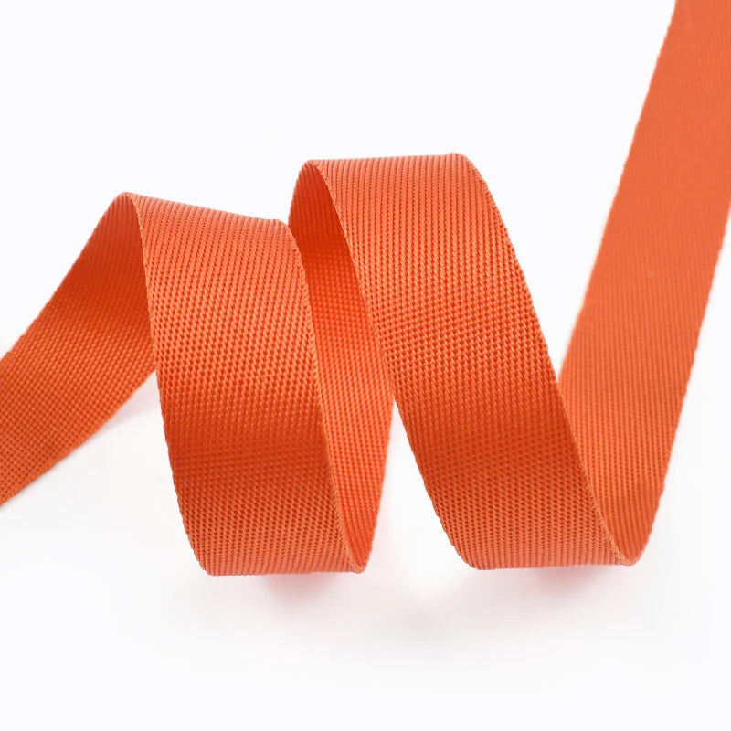 8/200Meters Colorful Nylon Webbing Strap 20-50mm Decor Ribbon Backpack Safety Belt Bias Binding Tape DIY Clothes Sewing Accessories