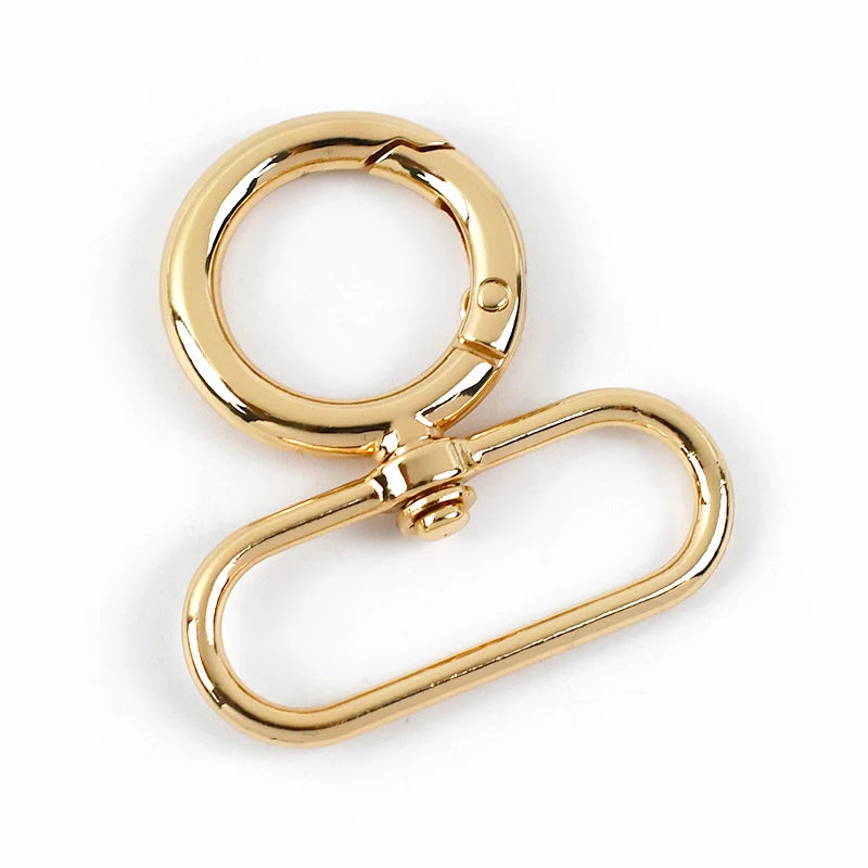 8/300Pcs Spring O Ring Snap Hook 20/25/32/38mm Metal Buckles for Bag Webbing Strap Carabiner Rings Connect  Buckle Hardware