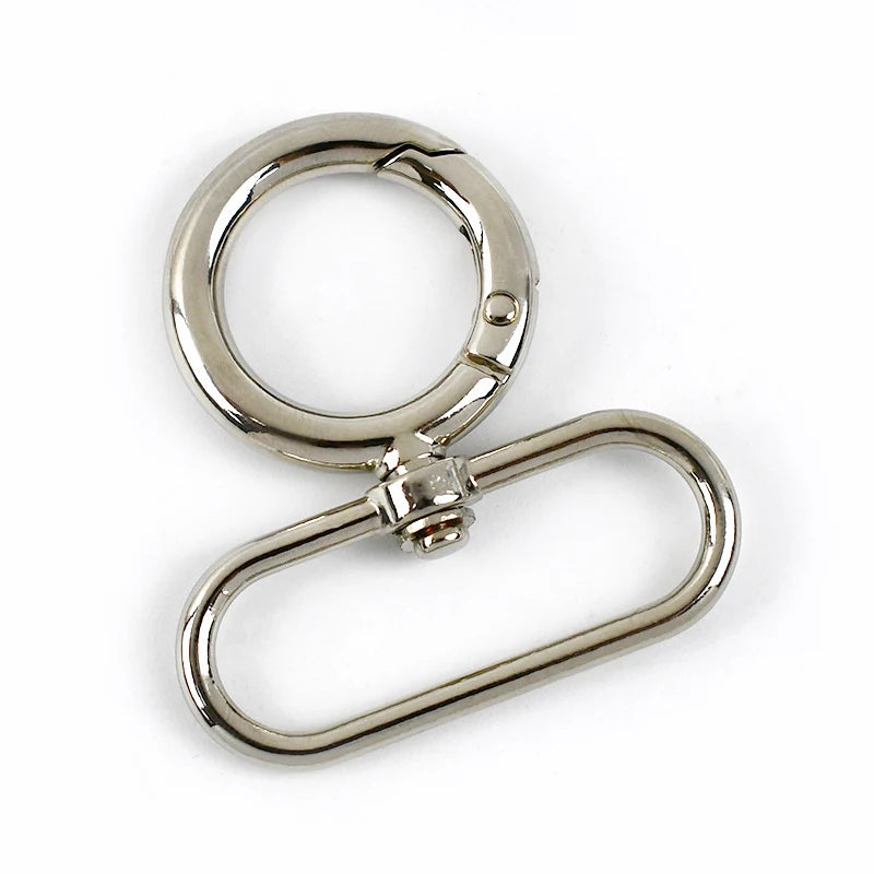 8/300Pcs Spring O Ring Snap Hook 20/25/32/38mm Metal Buckles for Bag Webbing Strap Carabiner Rings Connect  Buckle Hardware