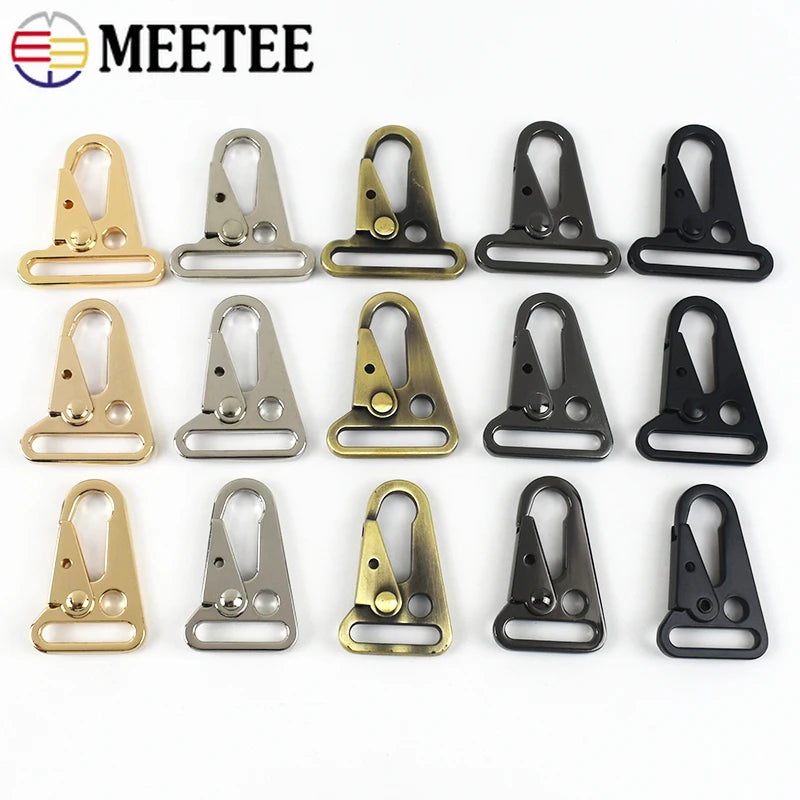 8/300Pcs Metal Strap Buckles Trigger Snap Hook 20-38mm Keychain Webbing Chain Clasp Dog Collar Clips Carabiner Leather Hardware