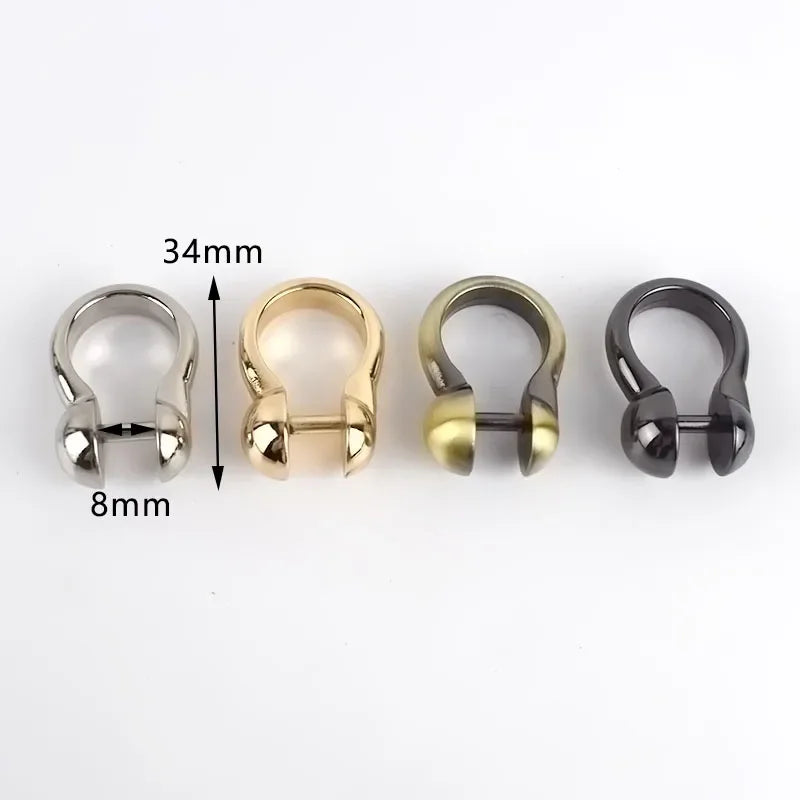 8/300pcs Meetee Detachable Screw D Buckle U Ring Metal Bag Chain Adjuster Hanger Hook Clasp Handle Connector DIY Handbag Accessories
