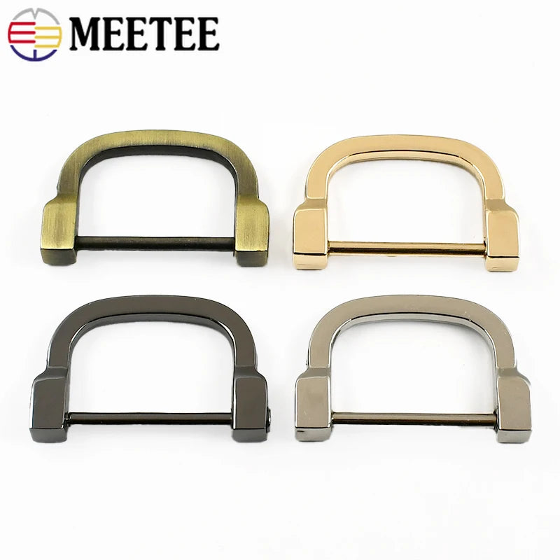 8/200Pcs Metal D Rings Buckle Removable Clasps Detachable Screw Clasp Handbag Strap Belt Webbing Hardware Accessories