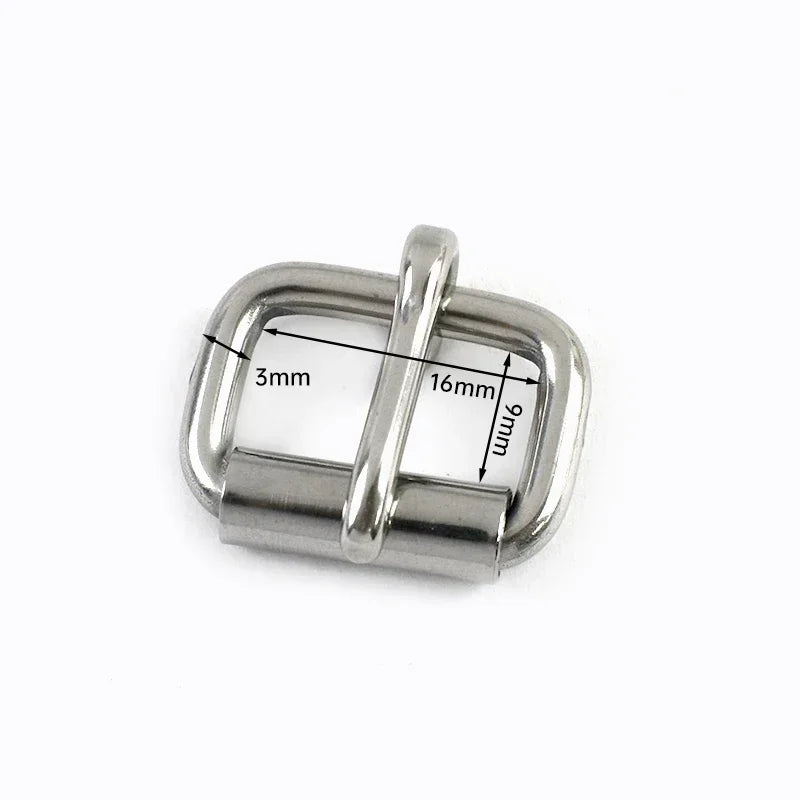 15/500Pcs 16-50mm Stainless Steel/Brass Roller Buckle Heel Bar Pin Buckles Leather Belt Adjust Clasp Bag Strap Hardware Replacement