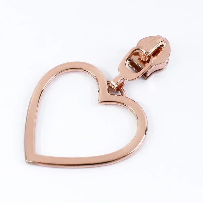 15-500Pcs 5# Rose Gold Zippers Sliders for Nylon Zip Tape Clothes Bag Sewing Zipper Replacement Puller Zips Repair Kit Accessories
