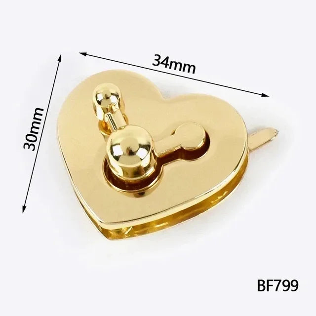 5/120Pcs Meetee Gold Metal Lock Clasp Turn Twist Locks Closure Snap Clip Buckles DIY Bag Purse Hardware Repair Accessories