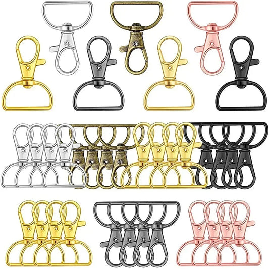 30/1000Pcs 20mm/25mm Metal Buckles for Bag Strap Lobster Clasps Swivel Trigger Clip Snap Hook Webbing Hanger Keychain Accessories