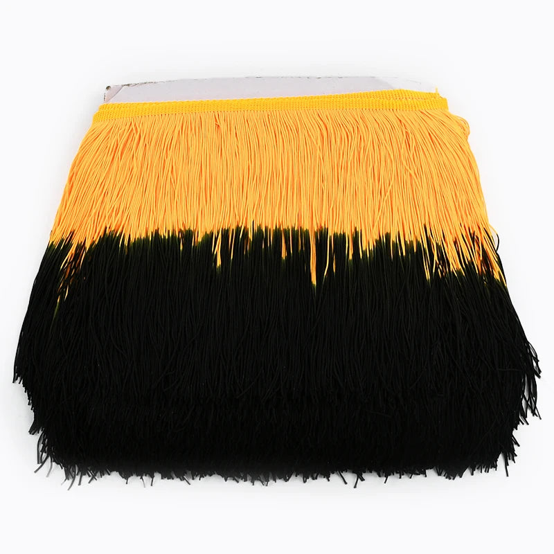 Meetee 2/50M 20cm Polyester Tassel Fringe Clothes Lace Trim Colorful Trimmings Curtain Webbing Ribbons DIY Sewing Accessories