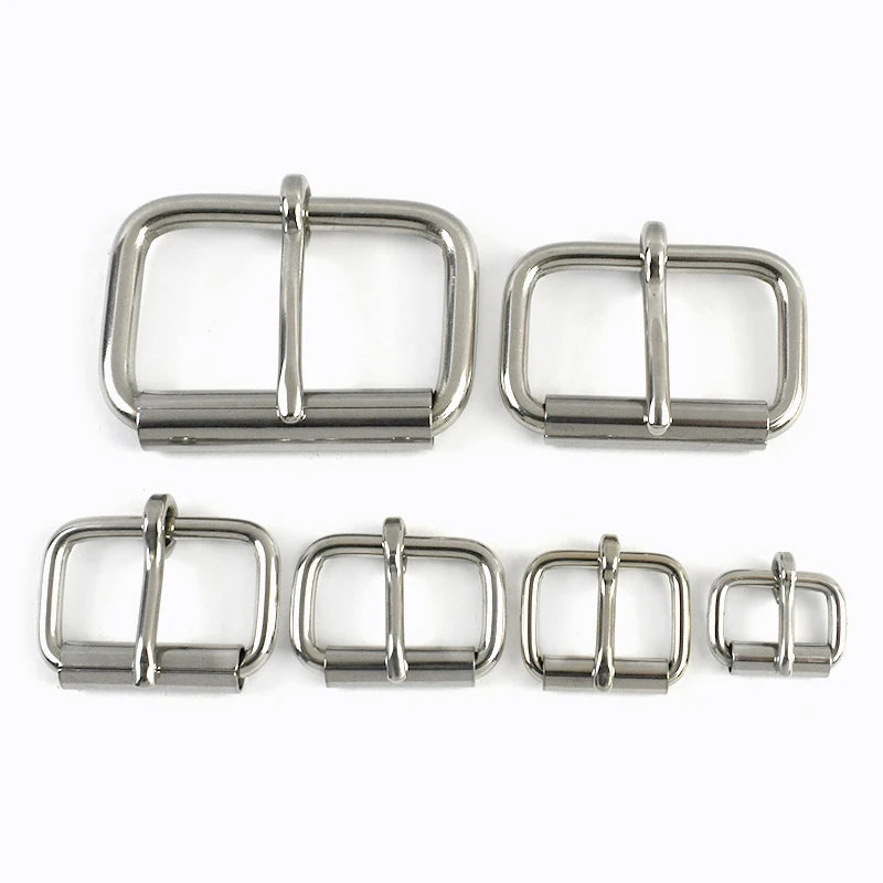 2/70Pcs Stainless Steel Roller Buckles Belts Hardware Pin Buckle for Webbing Strap Adjustment Shoe Clasp