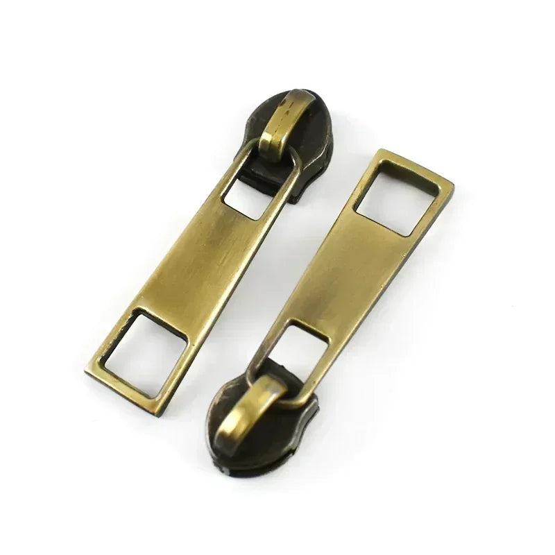 20/600Pcs Meetee Zipper Slider for 5# Nylon Zippers Tapes Backpack Jacket Zip Puller Head Repair Kit DIY Sewing Accessories