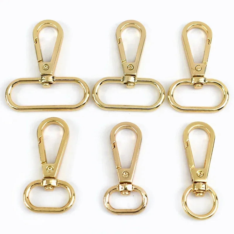 20Pcs Carabiner Clip Metal Buckles 13-50mm O Ring Snap Hook Dog Collar Swivel Trigger Lobster Clasp Hanger Buckle Bag Accessories