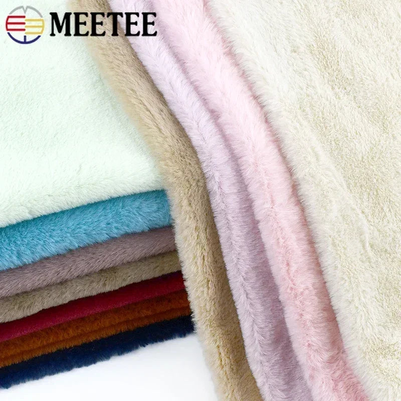 100/2500*50cm Faux Fur Fabric 8mm Pile Soft Plush Fabrics for Toys Sofa Home Decoration Cotton Dolls DIY Clothes Sewing Handmade