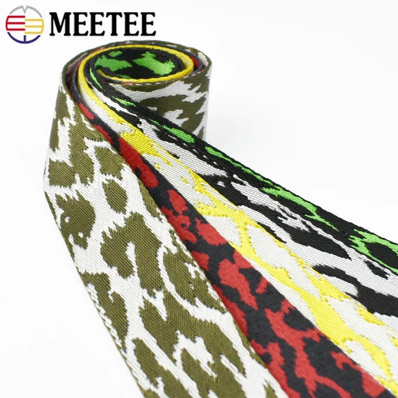3/100M 38mm 3mm Thickened Jacquard Webbing Tape Strap For Bag Polyester Webbings Ribbon DIY Backpack Clothes Decorative Belt