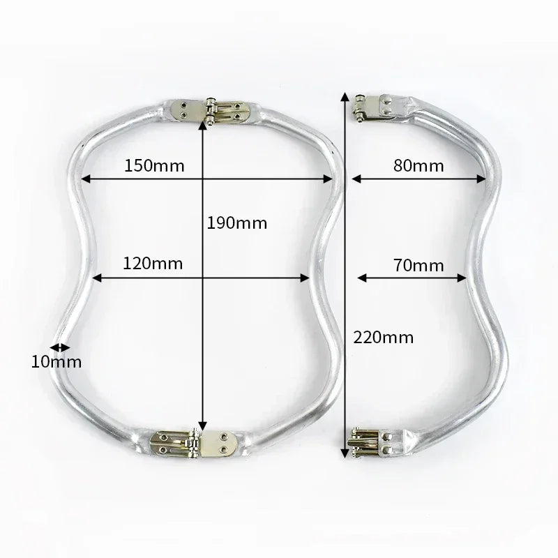 3/100Pcs Aluminium Tube Purse Frame Metal Wallet Kiss Lock Clasp Clutch Repair Handle Woven Bag Invisible Bracket Hardware Supply
