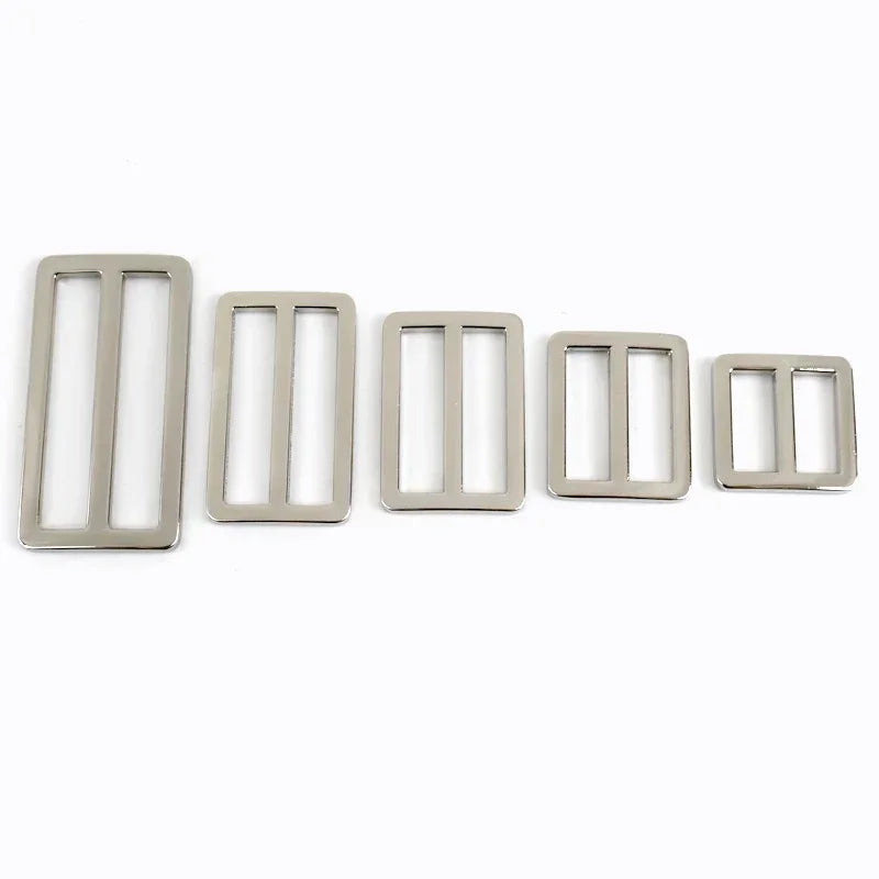 15/400pcs 16-50mm Bags Strap Buckles Metal Slider Tri Glide Adjust Belt Buckle for Webbing Shoes Clothes Leather Part Accessories