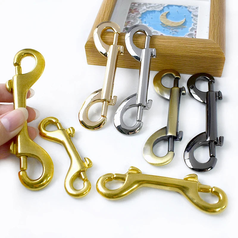 2/60Pcs Doubler Ring Snap Hook Buckle Bag Strap Carabiner Connector Hooks Dog Collar Trigger Clip Hanger Lobster Clasp Accessories