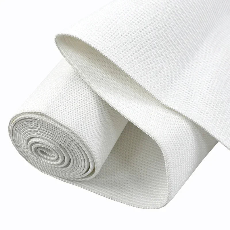 Meetee 3/100M 10/15/20/25cm Black White Elastic Bands Crochet Belt for Sewing Clothes Rubber Band Waist Strap Fabric Accessories