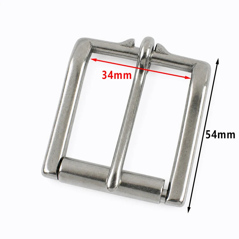 3/100Pcs 13-38mm Stainless Steel Brass Belt Roller Buckle Single Pin Heel Bar Buckles Leather Craft Bag Strap Webbing Hardware