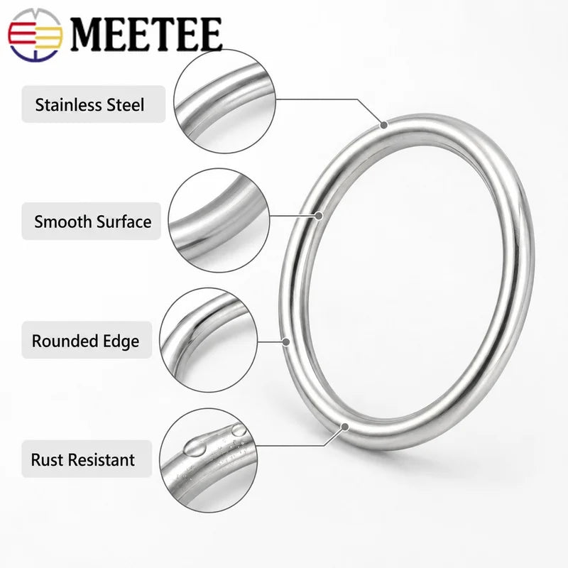 20/50Pcs 3x15-4x50mm Stainless Steel O Ring Buckle Openable Spring Hook for Pet Leash Keychain Bag Hardware Connector DIY Accessory