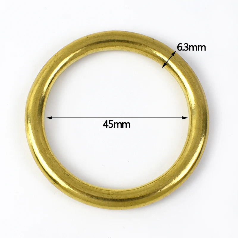Meetee 10/300Pcs 12-45mm Brass Bag Buckles Bags Hanger O D Ring Hook Side Carabiner Rings for Dog Coller Hardware Buckle Supplies