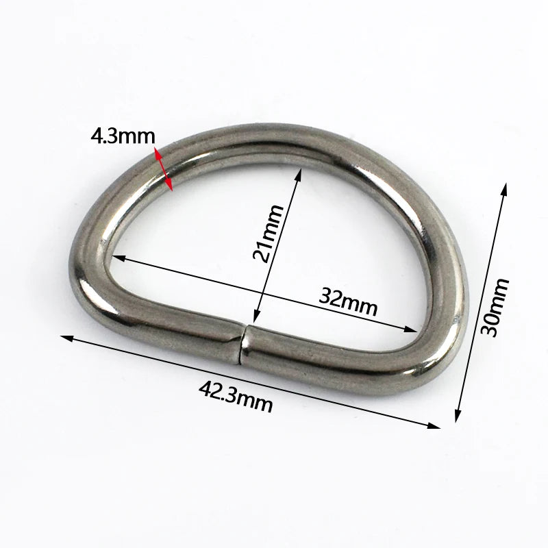 15/500Pcs 304# Stainless Steel O D Ring Bag Strap Buckle 20/25/32/38mm Dog Coller Webbing Connect Rings Hook DIY Accessories