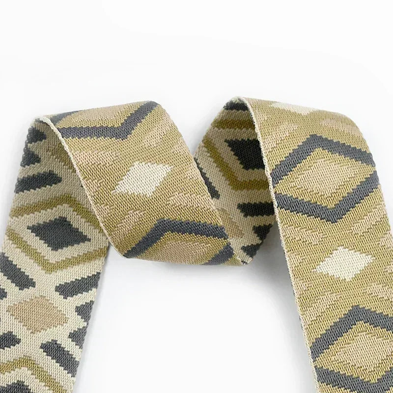3/100Meters 50mm Jacquard Webbing Tapes for Strap Ethnic Ribbon Band Luggage Decorative Lace Webbings Sewing Bias Accessories