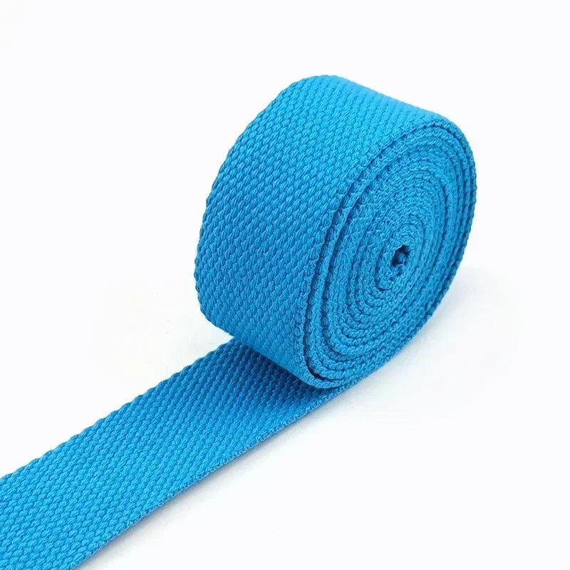5/150M 20/25/32/38/50mm 2mm Thick Webbing Polyester Cotton Canvas Webbings Ribbon for Backpack Strap Belt Tape Garment Woven Band