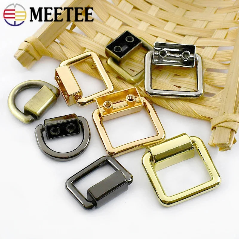 15/500Pcs Meetee 15/16/19mm Metal O D Ring Buckles Bag Strap Side Clip Hanger Clasp Chain Connection DIY Hardware Accessories