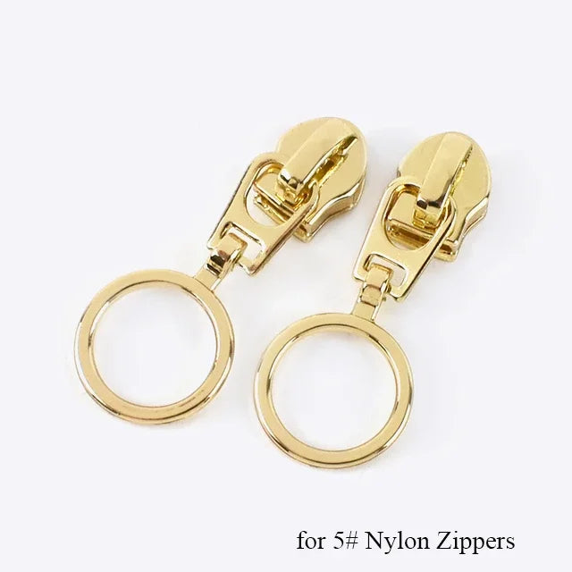 8/200pcs Meetee Zipper Sliders for 3# 5# Nylon Zippers Down Jacket Pocket Zips Head Bag Zip Repair Kits DIY Sewing Accessories