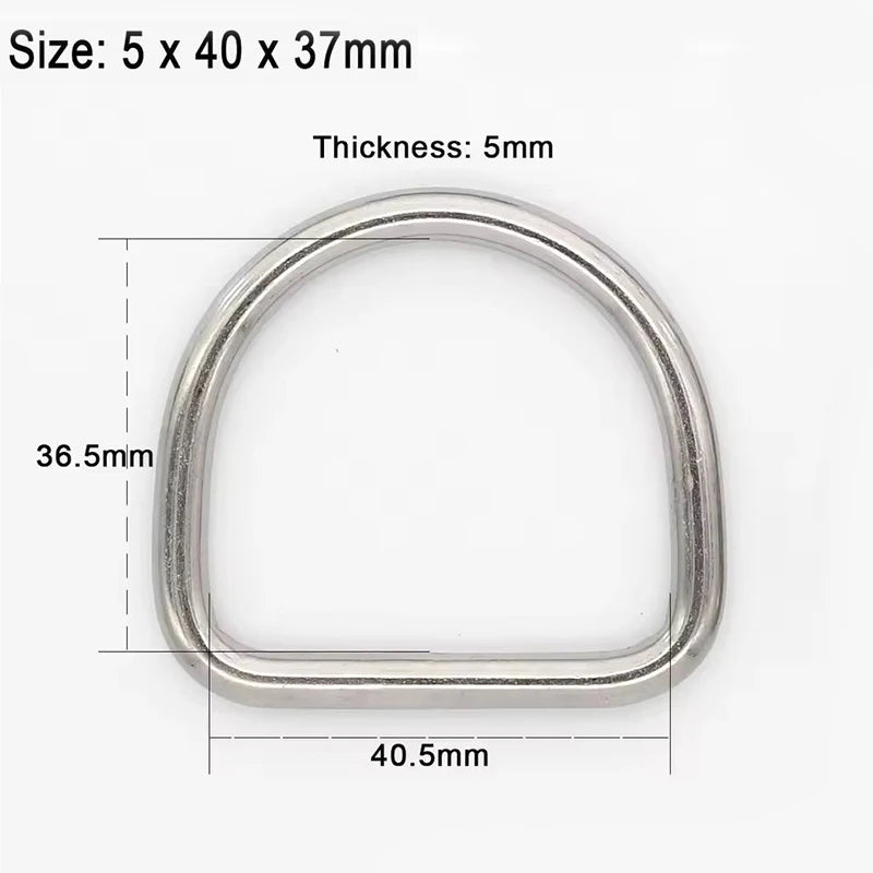 20/700Pcs 304# Stainless Steel D Ring Buckle Bag Strap Webbing Belt Buckles Pet Dog Collar Clasp DIY Bags Hardware Accessories