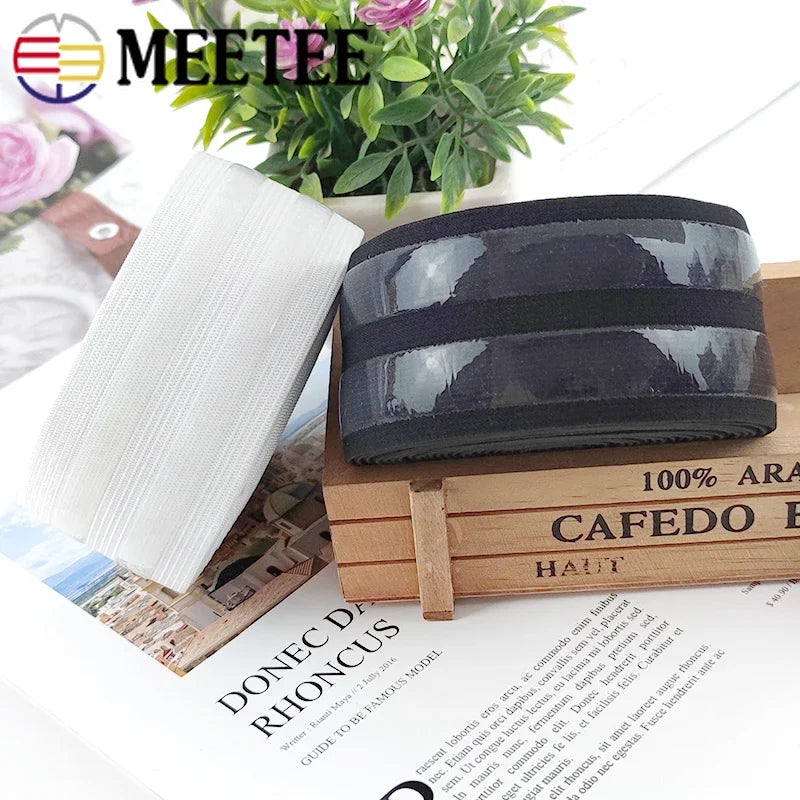 2/100Meters Elastic Band for Underwear 50mm Silicone Non-slip Webbing Rubber Belt Garment Ribbon DIY Sewing Accessories