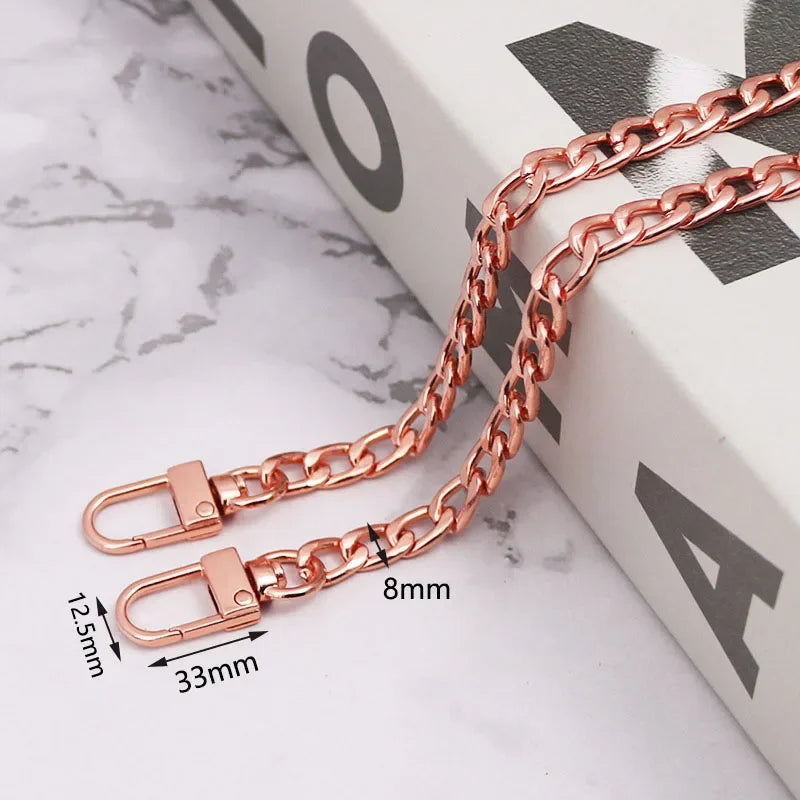2/70Pcs Meetee 100/120cm Metal Purse Chains Bags Strap Replacement Shoulder Crossbody Bag Straps Wallet Handle DIY Handbags Hardware