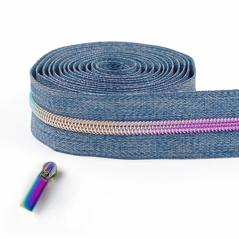 5/20M 5# Nylon Zippers for Sewing Bags By The Meter Plastic Zipper Tapes with Slider Decoration Zips Reapirt Kit DIY Accessories