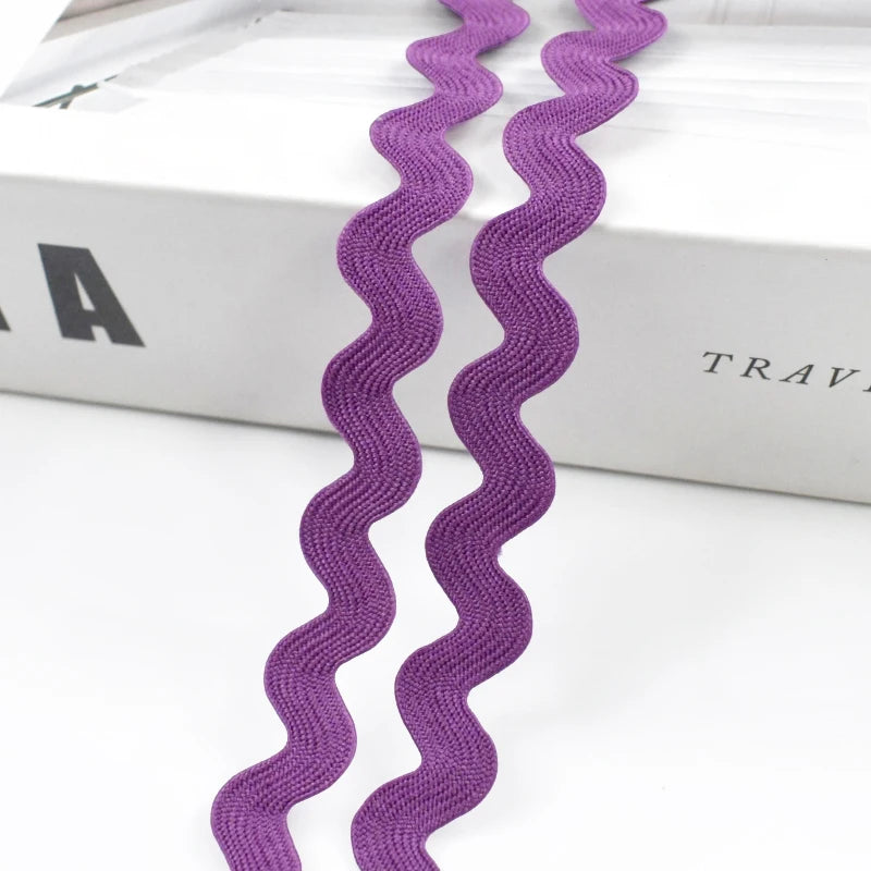 20/630Meters 8mm Curve Wavy Lace Trim Ribbon for Costume Pillow Decorations Laces Polyester Tapes Sewing Trimming Accessories