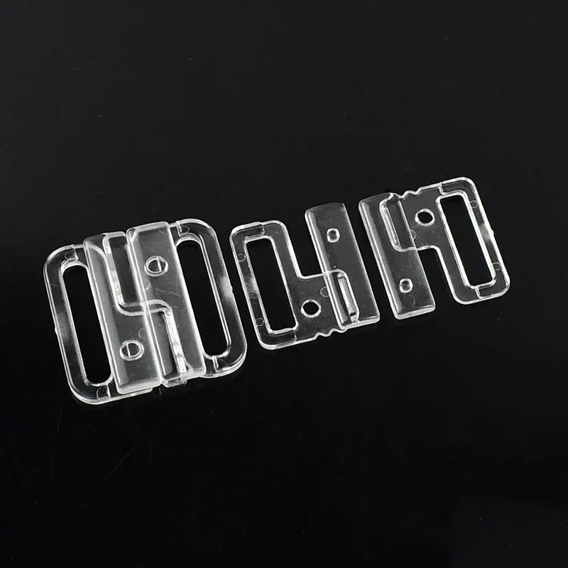 50Sets 10/15/20/25mm Plastic Bra Buckles Resin Front Closure Bikini Strap Clasp Swimwear Clip DIY Underwear Sewing Accessory