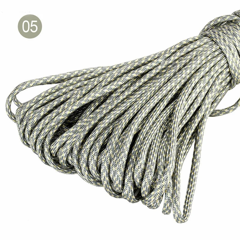 25/1000Meters 5mm 7 Core Paracord Rope Outdoor Camping Tent Lanyard Cord Bag Sewing Climbing Ropes DIY Craft Accessories