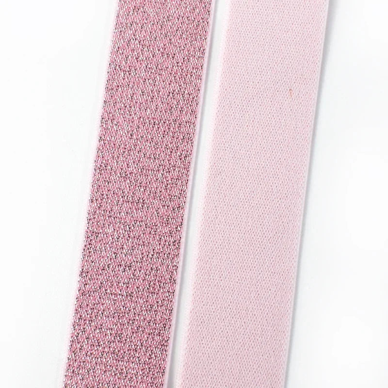 8/300M 25/30/40/50mm Nylon Elastic Bands for Sewing Rubber Band Colored Glitter Nylon Elasticity Webbing Decoration Spandex Belt