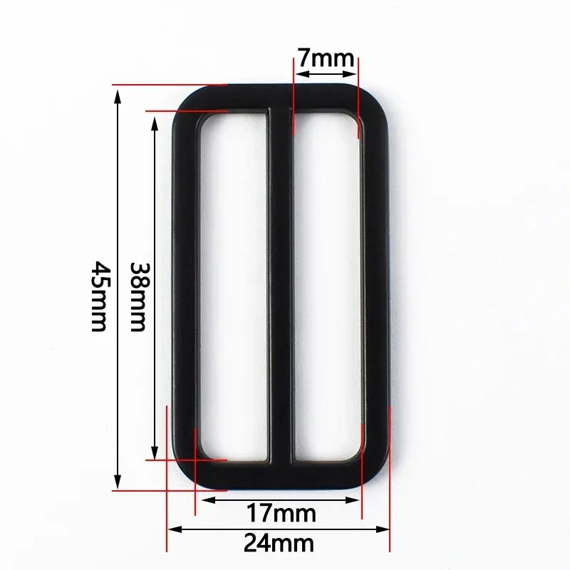 Meetee 15/500Pcs 25-50mm Metal Buckles for Bag Tri Glide Ring Hook Webbing Strap Adjuster Belt Buckle DIY Hardware Accessories