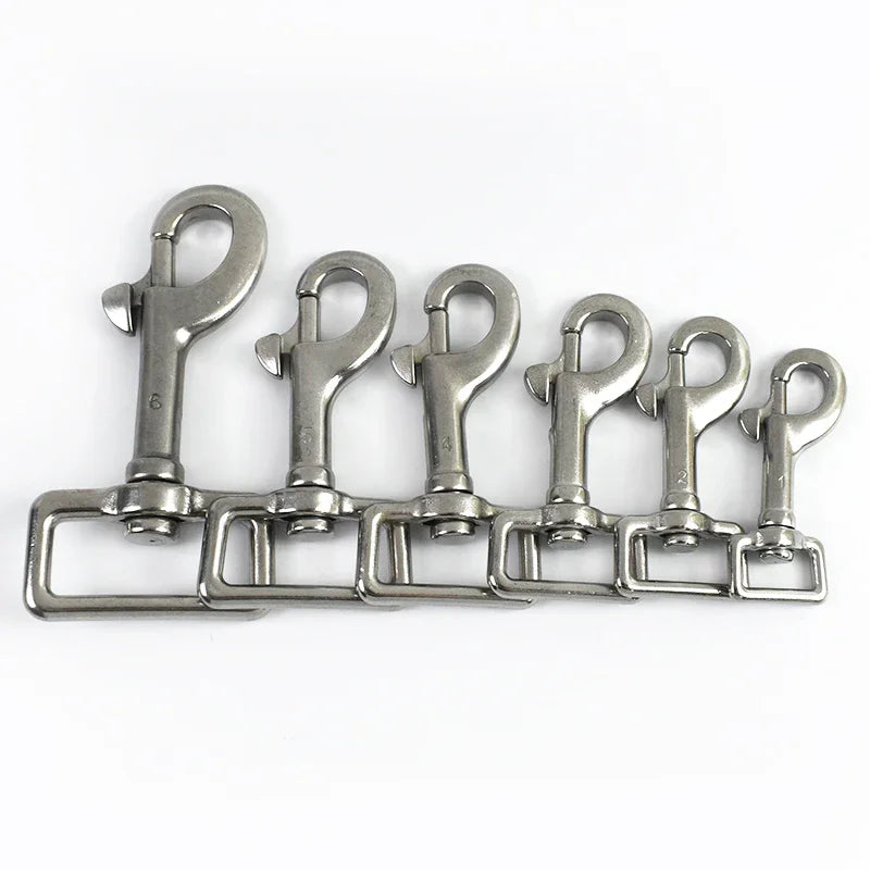 2/80Pcs Stainless Steel Trigger Buckles for Leather Hardware Carabiner Clips Snap Hook Large Swivel Lobster Clamp Clasp Accessory