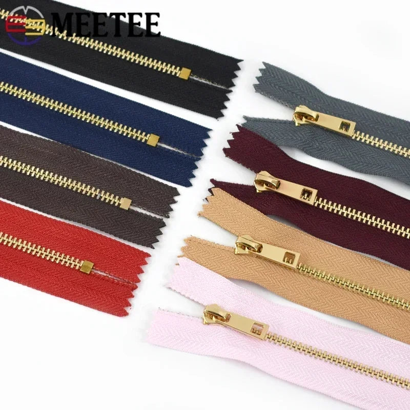 15/400Pcs 3# Metal Zippers 15/20/25/30cm Close-End Zipper Clothing Pocket Decoration Zips Closure Zip for Sewing Repair Kit