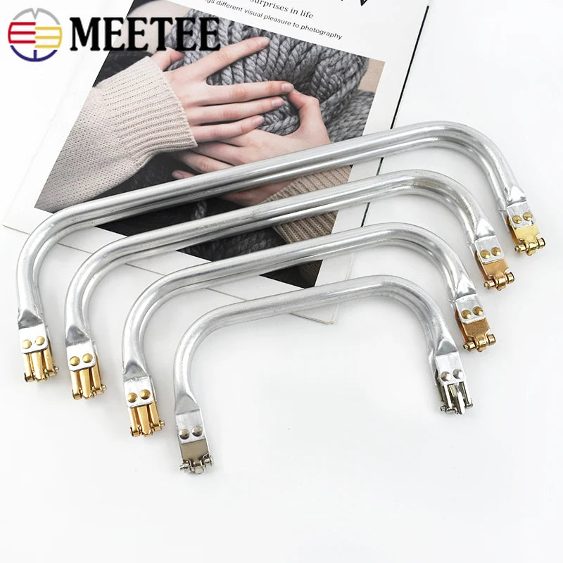 3/100Pcs Metal Kiss Clasp Purse Frame Aluminium Tube Bag Handle Wallet Frames Buckle DIY Clutch Handbag Parts Hardware Accessories