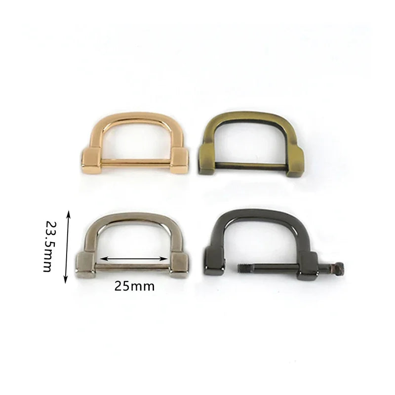 8/300pcs Meetee Detachable Screw D Buckle U Ring Metal Bag Chain Adjuster Hanger Hook Clasp Handle Connector DIY Handbag Accessories